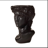 Sass & Belle Large Greek Head Vase Black